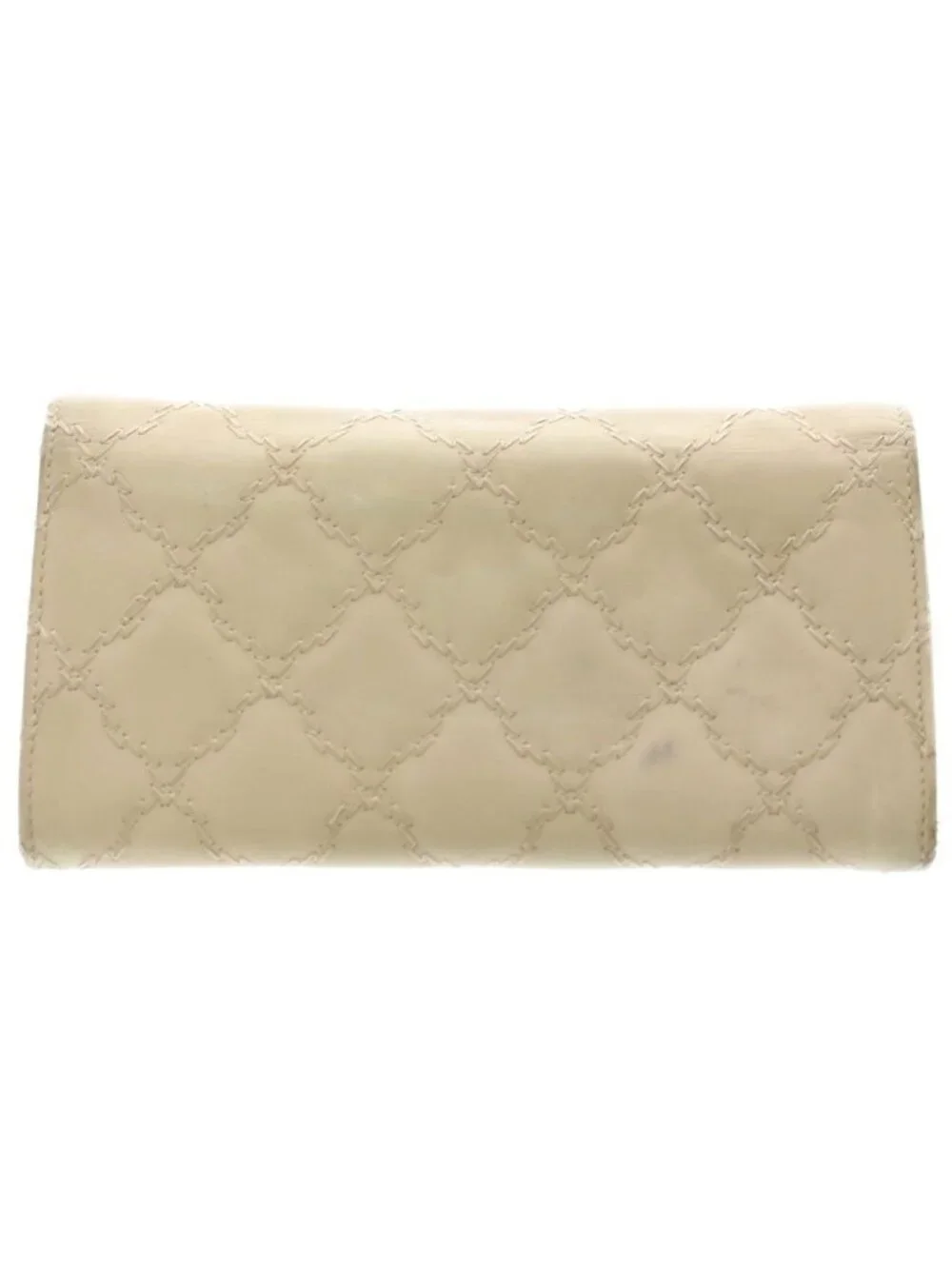 Chanel Quilting Wallet CC Logo Lambskin Quilted Leather Beige